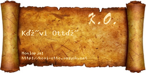 Kövi Ottó névjegykártya